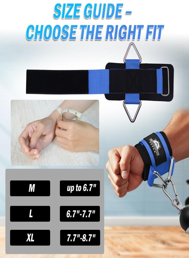 Lights Mountain 1 Pair Adjustable Wrist Cuffs Neoprene Padded Straps for Cable Machines Strength Training Equipment - Image 2